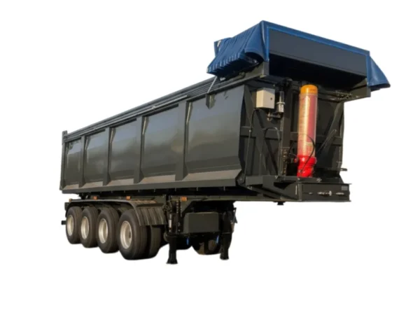 Rear Dump Semi Trailer 4 Axle 80Ton Sand Gravel Hauler