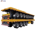 Steel Flatbed Semi Trailer for 40ft 60ft Container Haulage gallery 1