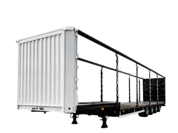 Tri Axle Curtain Side Semi Trailer 50 Tons 45 Ft