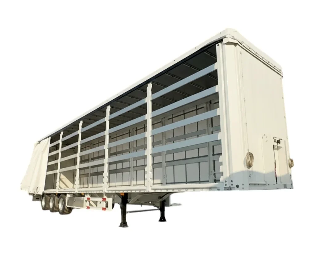 Tri Axle Curtain Side Semi Trailer 60T-150T Payload