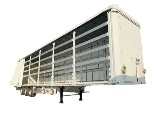 Tri Axle Curtain Side Semi Trailer 60T-150T Payload