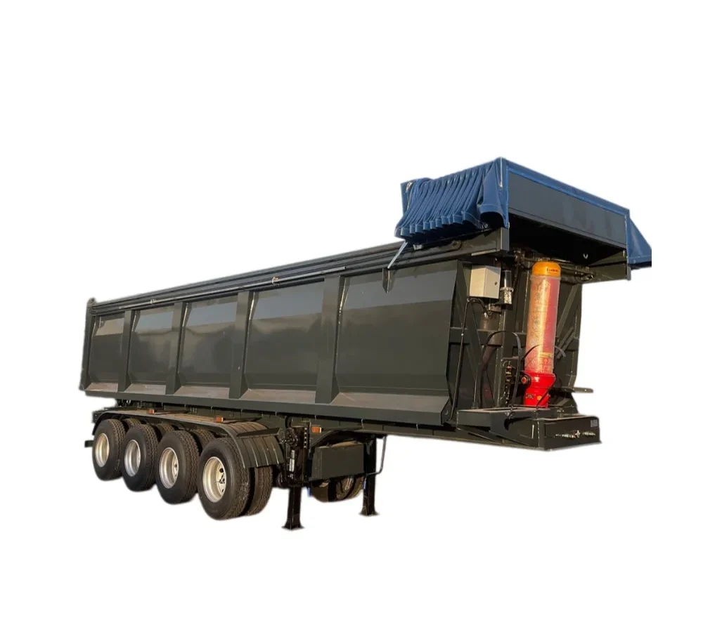 U Type Dump Semi Trailer 30000kg Steel Rear Tipper