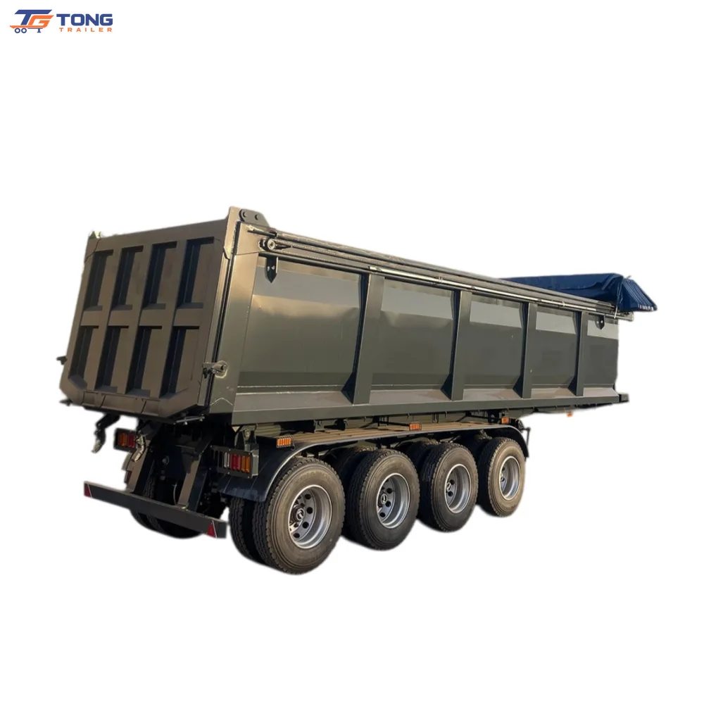 U Type Dump Semi Trailer 30000kg Steel Rear Tipper gallery 3