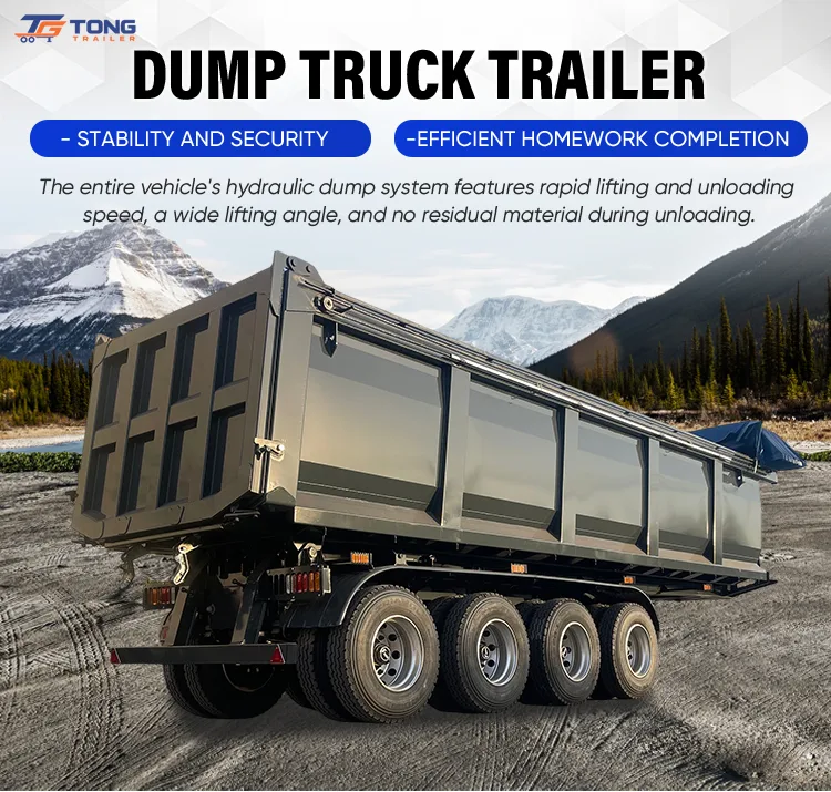 U Type Dump Semi Trailer 30000kg Steel Rear Tipper gallery 4
