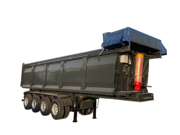 U Type Dump Semi Trailer 30000kg Steel Rear Tipper
