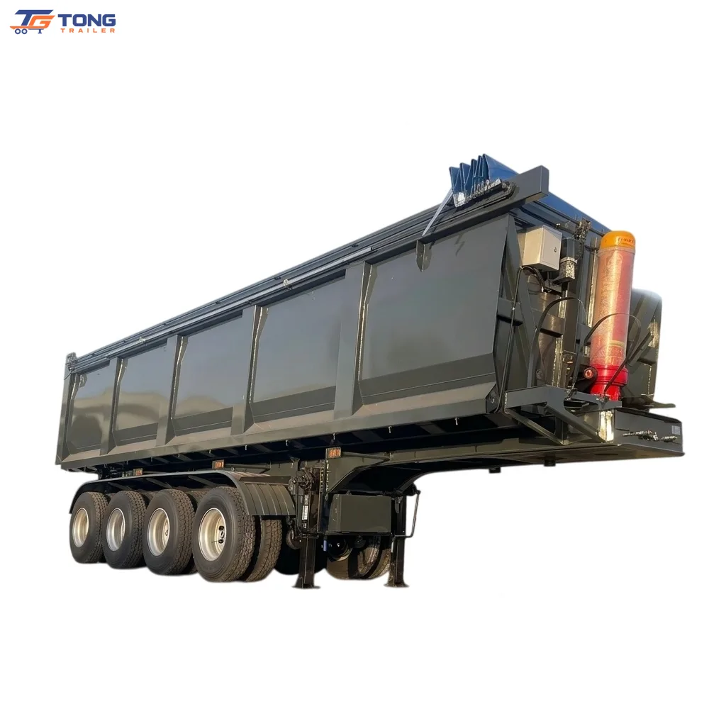 U Type Dump Semi Trailer for Sand Stone Mining Haulage gallery 1