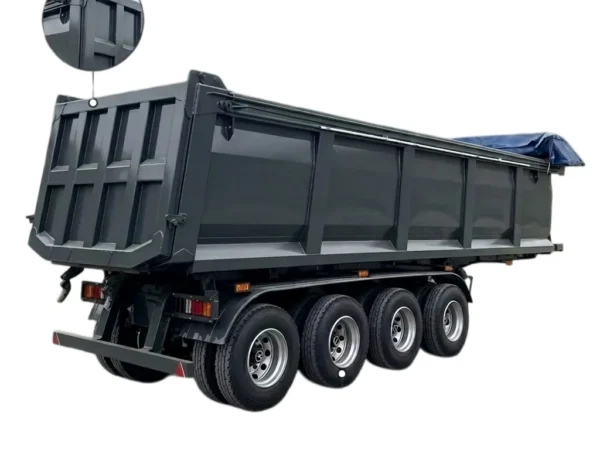 U Type Dump Semi Trailer for Sand Stone Transport