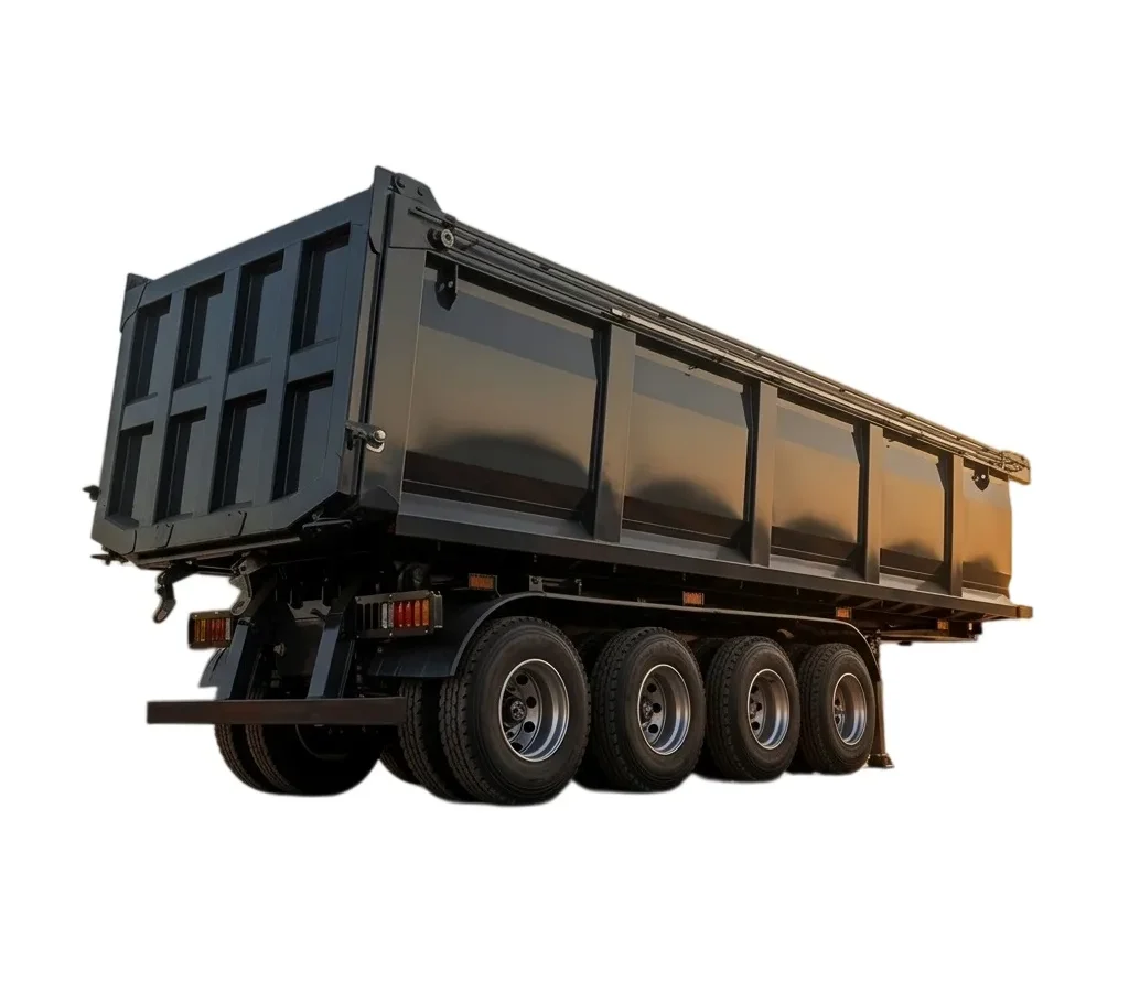 U type dump semi-trailer with 30T-100T load capacity