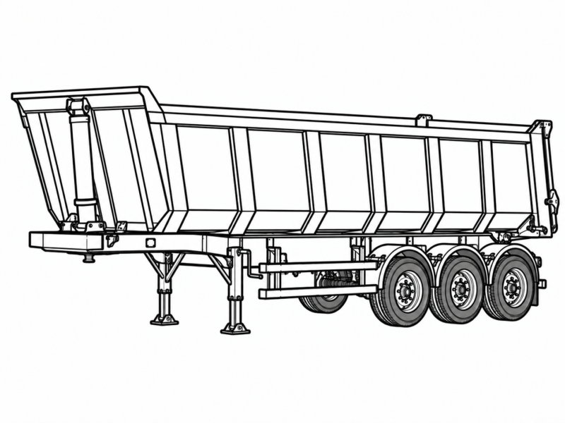 Rear Tipper Dump Semi Trailer